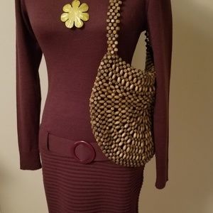 Deep purple sweater dress. Never worn.